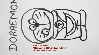 How to Draw- Simple Doraemon Drawing Step by Step Tutorial for Kids
