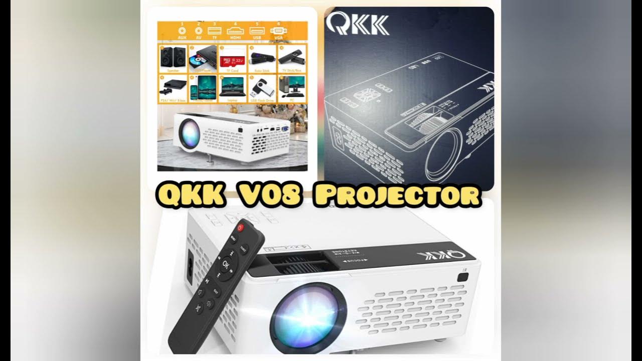 QKK V08 Projector unboxing review YouTube