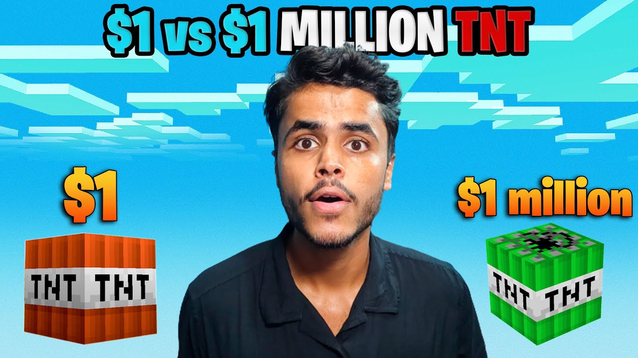 $1 TNT vs 1000000 TNT IN MINECRAFT ! - YouTube