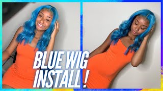 ICE BLUE WIG INSTALL!!
