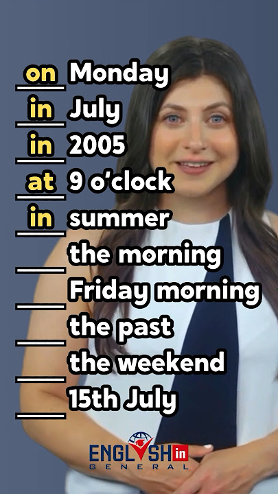 Download lagu Prepositions of Time - IN, ON, AT