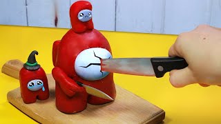 Among Us In Real Life - Stop Motion Animation Short Film - How To Make Food Mukbang Funny Eating