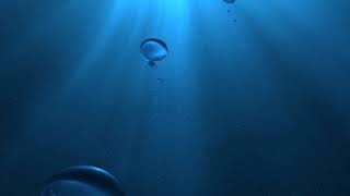 ocean bubbles with sunrays
