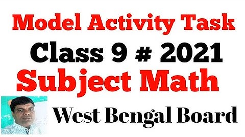 Class 9 // Subject Math // Part 2 // Model Activity Task 2021 // WBBSE // in Hindi medium //