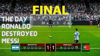 Argentina FINAL Match Penalty Shootout FIFA World Cup 2022| Messi vs Ronaldo (Portugal)|PES Gameplay