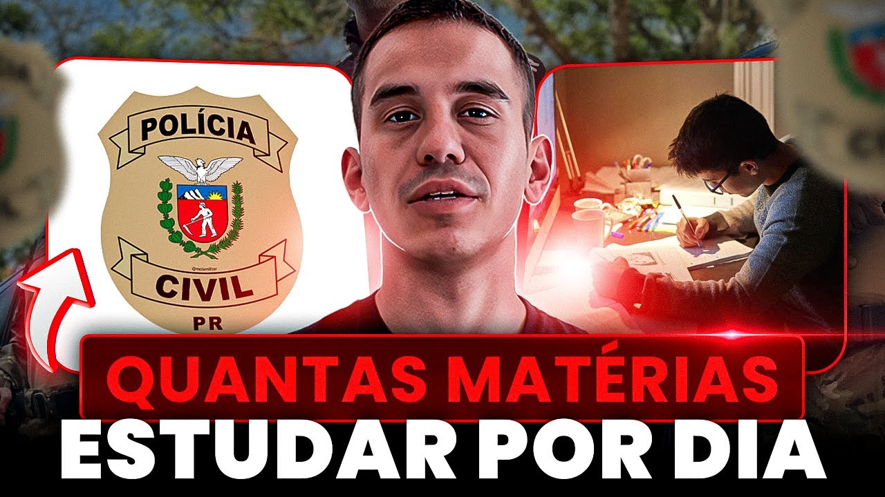 QUANTAS MATÉRIAS POR DIA EU ESTUDO PRA PCPR?