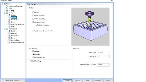 Advanced Pocketing and Adaptive Roughing in  BOBCAD-CAM