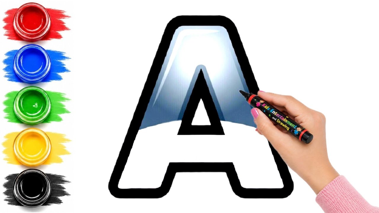 Learn to Draw & Paint Alphabet A to Z for Kids | Capital Letters Art ...