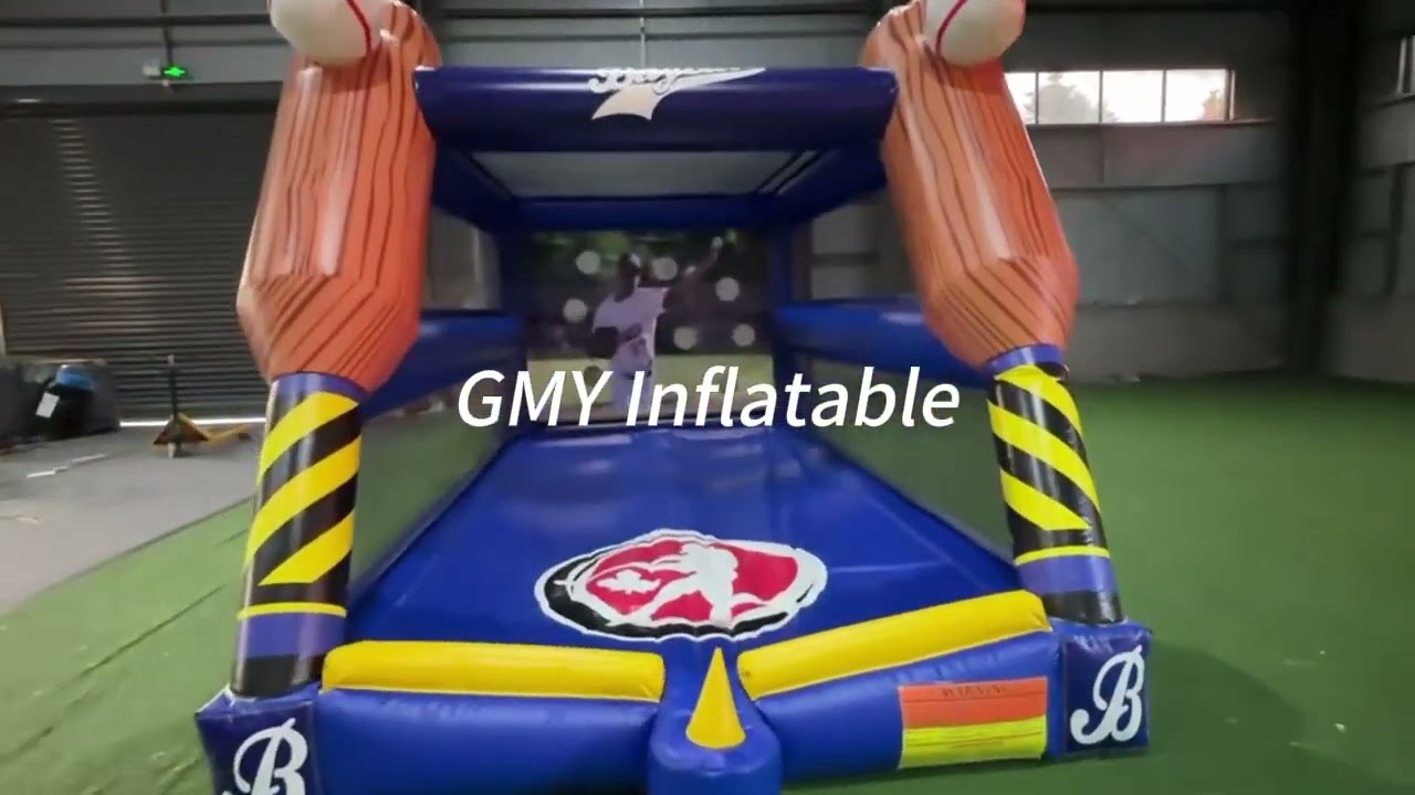 Commercial Grade Pvc Batter up Base Ball Challenge Game Outdoor Party Equipment GMY Inflatables
