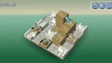 Hard - Level 45 | Flow Water Fountain 3D Puzzle | Walkthrough, Gameplay, No Commentary