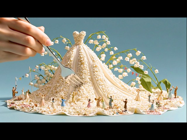 12 Months of Flower Dress Cakes✨ Which month are you? A miniature world of wonder & healing🍰#aiasmr