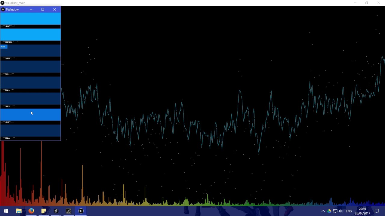 Audio Visualiser made in processing - YouTube