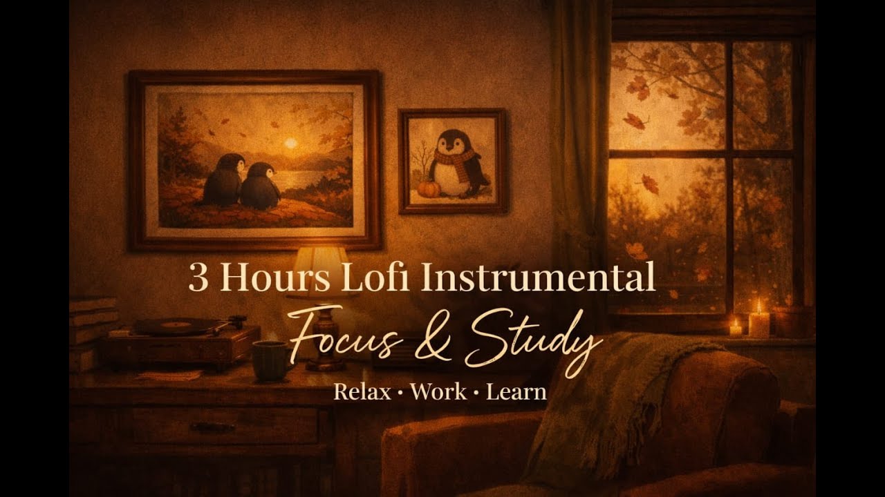 Relaxing Lofi Instrumental – 3 Hour Chill Beats for Studying, Working & Deep Concentration