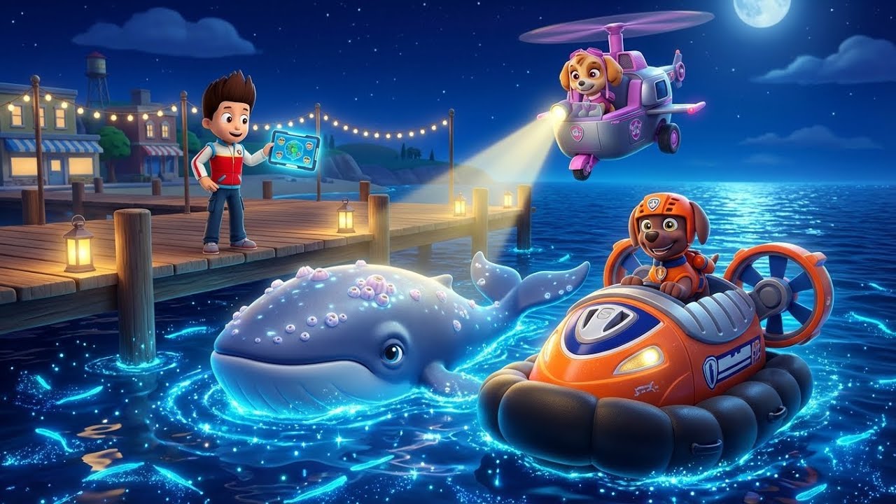 PAW Patrol: Deep Sea Division - The Glowing Plankton Wave! 🌊✨ | Baby Whale Rescue & Neon Ocean