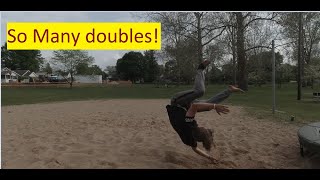 Acon Mini Trampoline Flips. Insane Doubles Sketchy Fails
