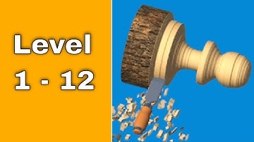 Woodturning 3D Game Walkthrough Level 1 - 12 Satisfying Gameplay Video