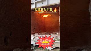 Industrial Fire Burner Ignition | Slow Motion Start 🔥⚡ #Shorts