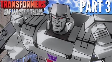 Transformers devastation city Of steel chase down Megatron