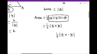 Vector Product Area of a Triangle Formula: OCR Further Maths A-Level Additional Pure