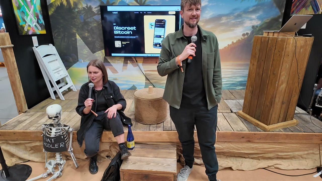 Lea + Grafton from Vexl: Fireside chat P2P and Non KYC Bitcoin - BTC Prague 2024 AmityAge EDU stage