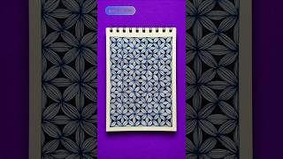 Day-61 Zentangle art tutorial⚡️💙|#shorts|#art|#zentangle|#easy|#tutorial|#zen|#doodle|#trending