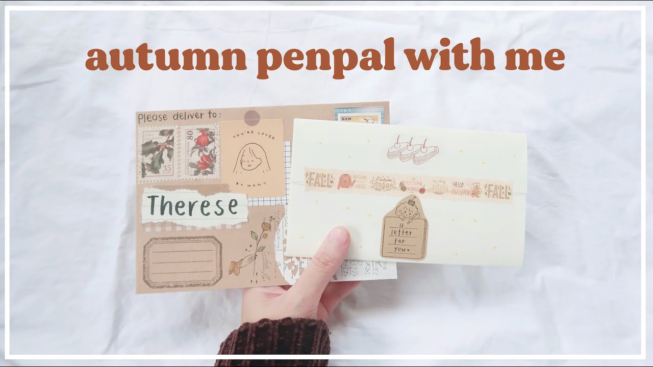 🎃 Penpal with me autumn brown theme