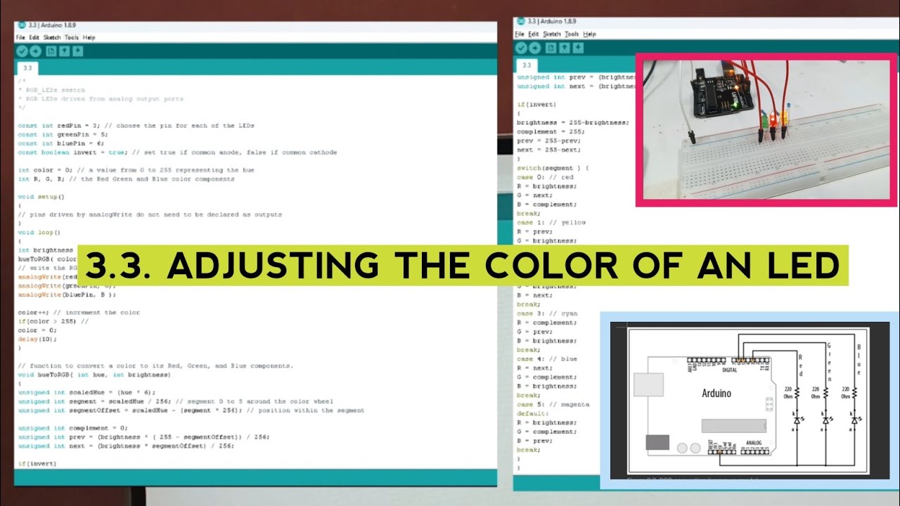 Lesson 3.3. Adjusting the Color of an LED ( GROUP 1 MAJOR ) - YouTube