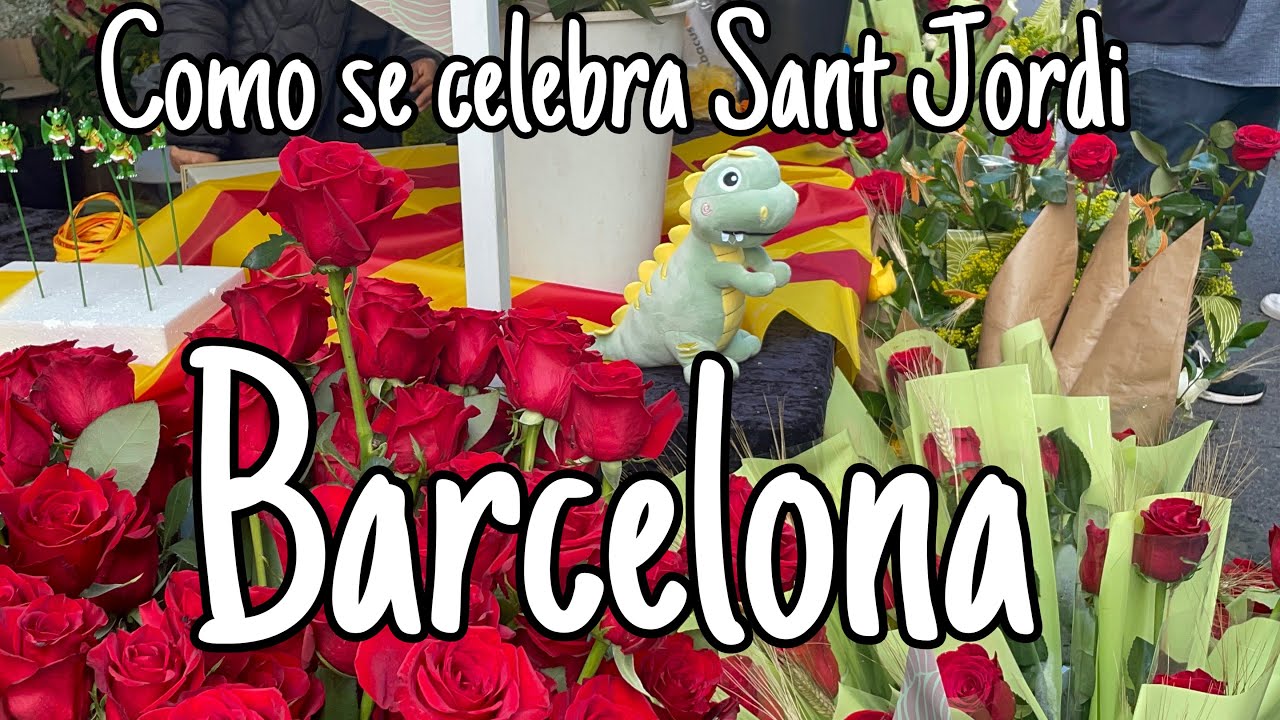 Sant Jordi en Barcelona. 🌹📚🐉el día del libro y la rosa. Paseamos por ...