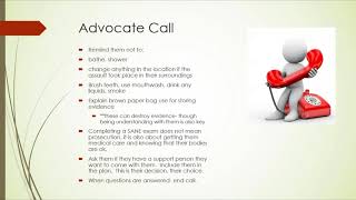 Medical Advocacy: Being your best advocate from hotline call to SANE
