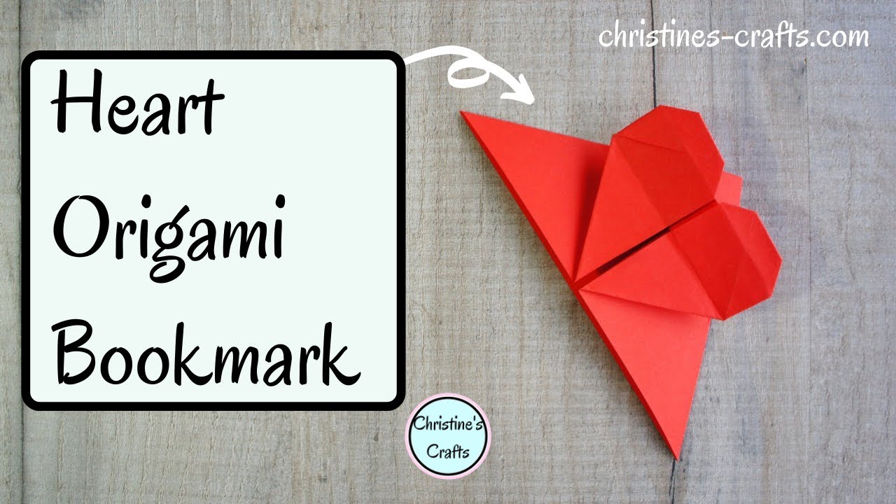 HOW TO MAKE A PAPER HEART ORIGAMI CORNER BOOKMARK - Great for ...