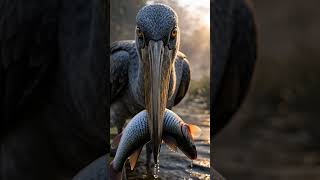 Shoebill – The Prehistoric Stare of the Swamp 🐦🦖 #animalfacts #wildlife #animallife #wildlifereels