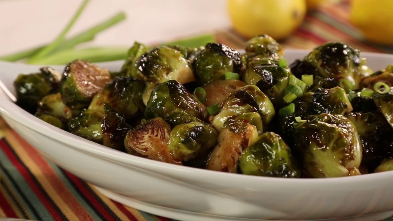 Italian Asian Fusion Roasted Brussels Sprouts Recipe YouTube