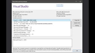 Visual Studio 2019 build 16.3.4 crashes when trying to browse the class view tree of a project.