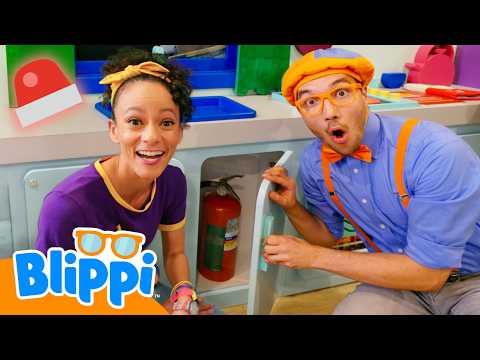 Learn Fire Safety for Kids! 🚒🧑🚒 with Blippi and Meekah