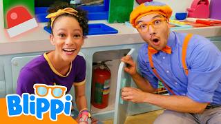 learn fire safety kids blippi meekah