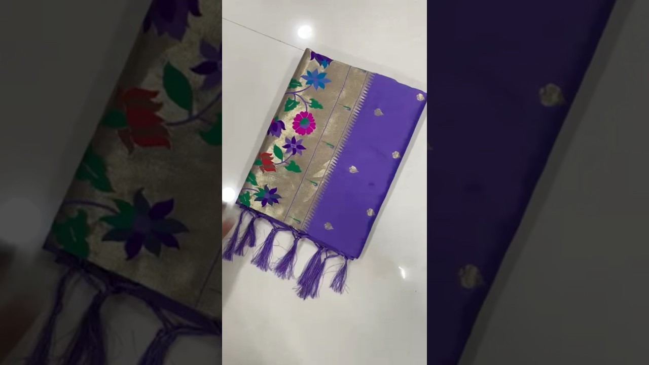 Multicolor Floral Meena Zari Pallu Paithani Saree