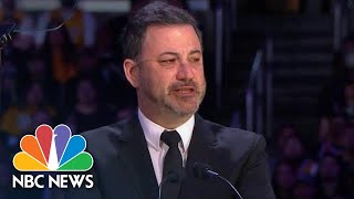 Jimmy Kimmel Pays Tribute To Kobe: ‘Everywhere You Go You See His Face, His Number’ | NBC News NOW
