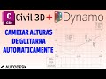 Ajustar alturas de guitarras de perfiles en Civil 3d desde Dynamo