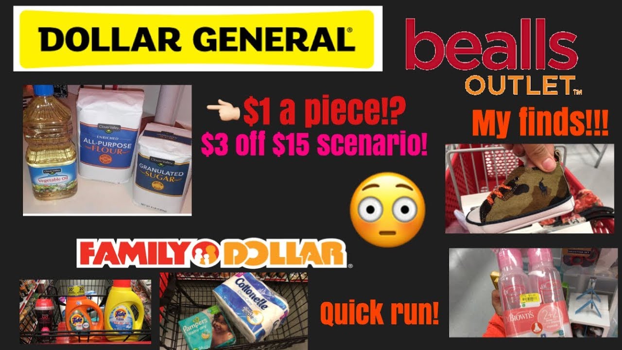 Dollar General 3 Off 15 Scenario! Cheap Baking Stuff & Bealls Outlet