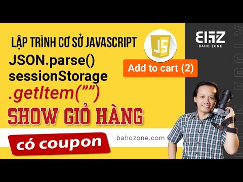 Lập trình giỏ hàng javascript - Show giỏ hàng từ sessionStorage - đơn hang có coupon