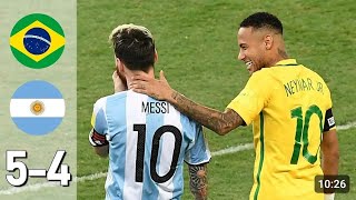Argentina vs Brazil 5-4 All Goals and Highlights