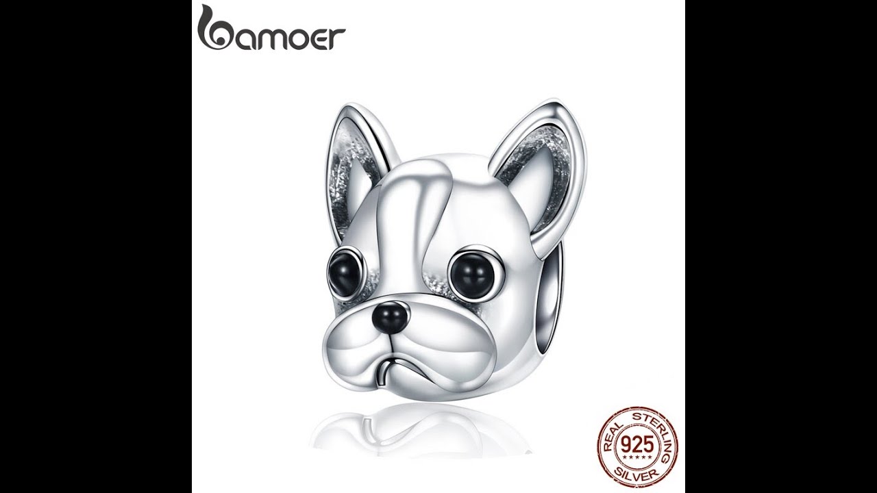 Bamoer 925 пробы серебряные лояльные партнеры французский бульдог собачка животное бусины подходят