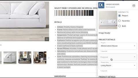 DesignerLogic: web clipper for sourcing products and images from most web pages