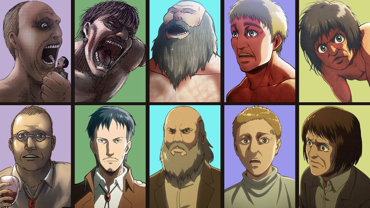 All characters that turned into titans in Attack on Titan 