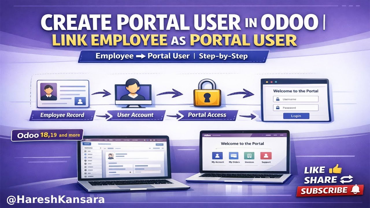 How to Create Portal User in Odoo | Convert Employee into Portal User in Odoo (Step-by-Step) 