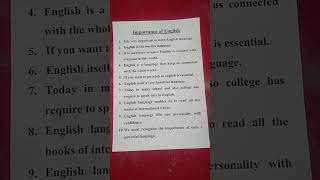 Importance of English language essay | Importance of English language speech | Importance of English