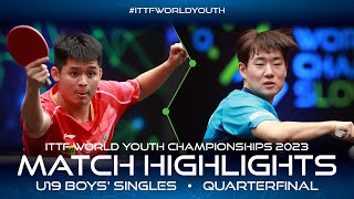 Lin Shidong vs Oh Junsung | U19 BS-QF | ITTF World Youth Championships 2023