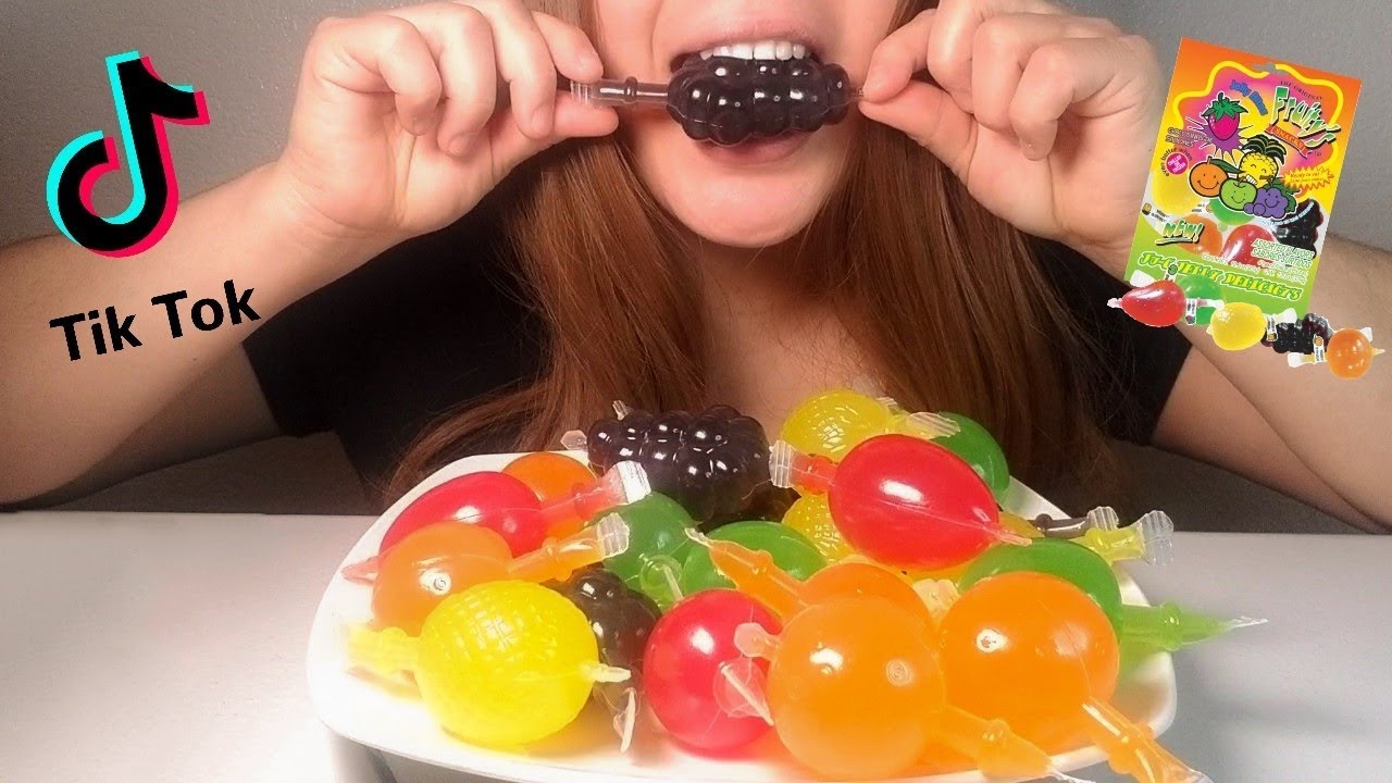 ASMR FIRST TIME TRYING VIRAL TIKTOK JELLY FRUIT CANDY ...