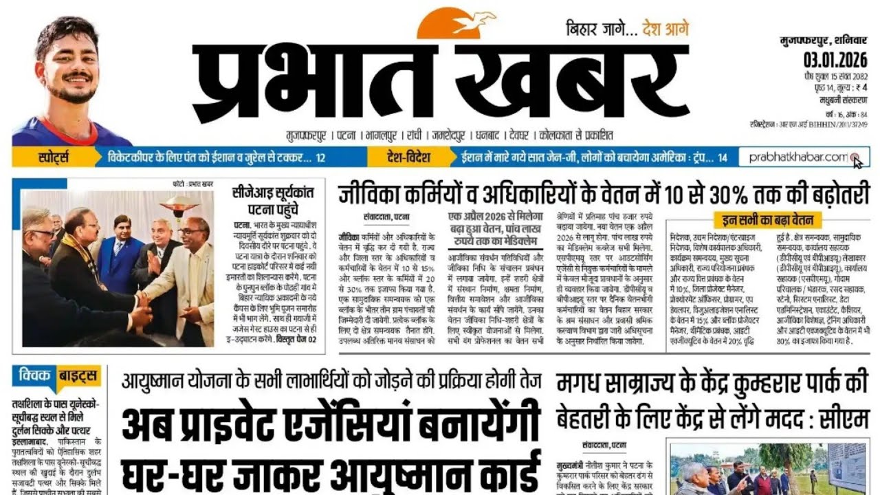 3 January 2026 | Prabhat Khabar Analysis | Bihar & BPSC Special | Daily Current Affairs 
