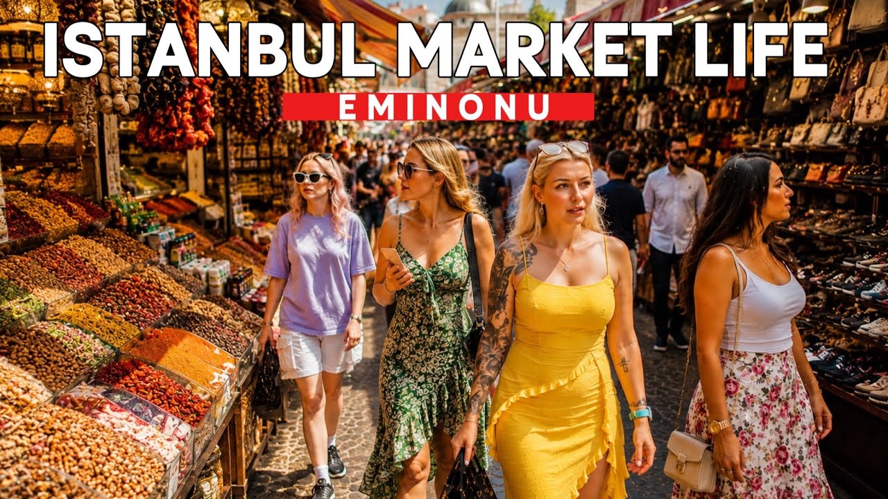 Istanbul Turkey 2026 4K Walking Tour | Eminönü Market Prices, Shopping Streets & Spice Bazaar